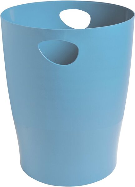 Papierkorb ECOBIN Bee Blue, hellblau, 15 Liter, mit Griffen