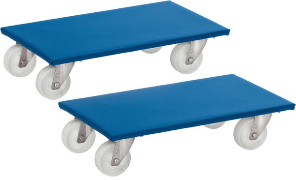 Möbelroller, 600 x 350 mm, 2 Stück, mit Rutschschutzbelag,