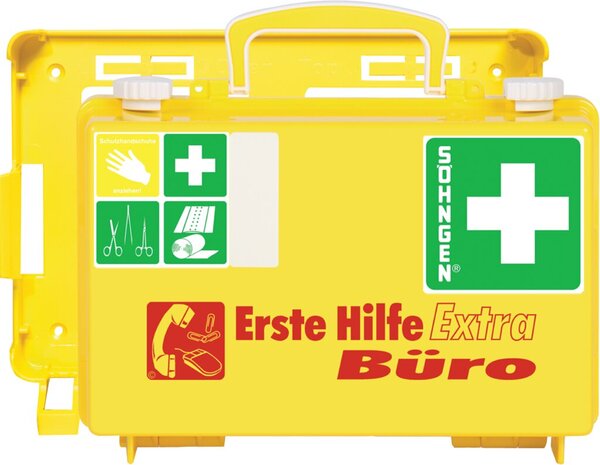 Verbandkoffer Erste-Hilfe-Koffer QUICK-CD, Büro, leuchtgelb