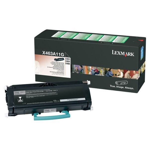 Rückgabe-Druckkassette 0X463A11G, für Lexmark Drucker, ca. 3.500 Seiten, schwarz