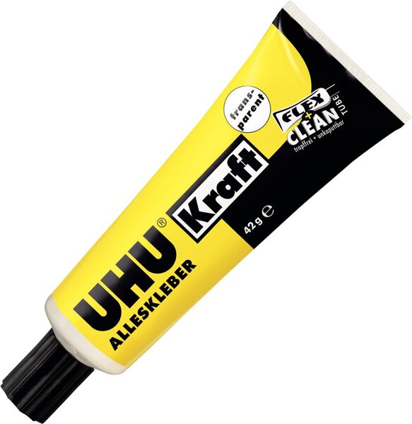 Alleskleber UHU Kraft, 42g, Flex, Kunststofftube, transparent