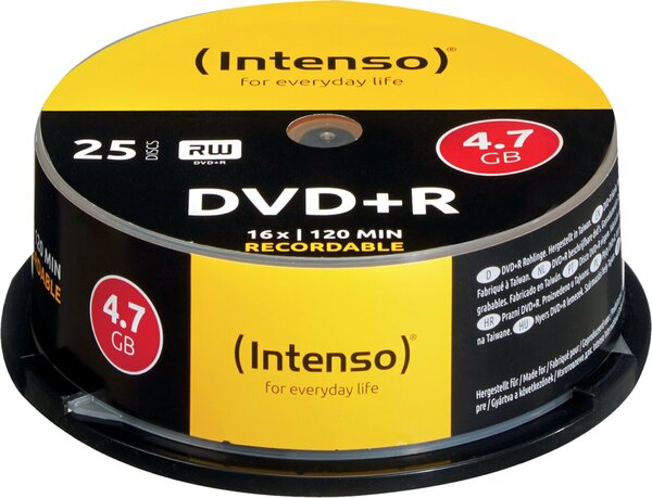 Rohling DVD+R, 4,7 GB, 16x, 25er Spindel