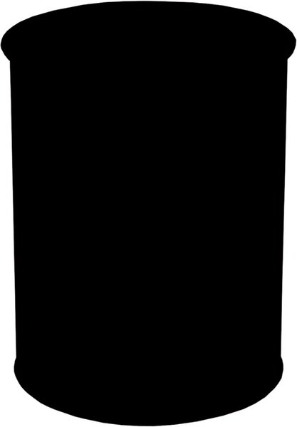 Papierkorb, schwarz, Metall, rund, 14,7 Liter, Höhe 315 mm, Ø 260 mm