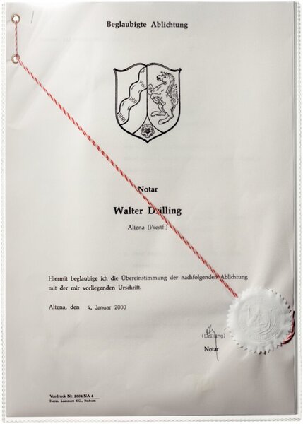 Ausweishülle, DIN A4, 210 x 297 mm, transparent, PP-Folie, 180 my, dokumentenecht, 10 Hüllen