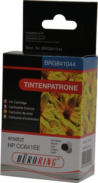 Tintenpatrone, ersetzt HP CC641EE, ca. 750 Seiten, schwarz