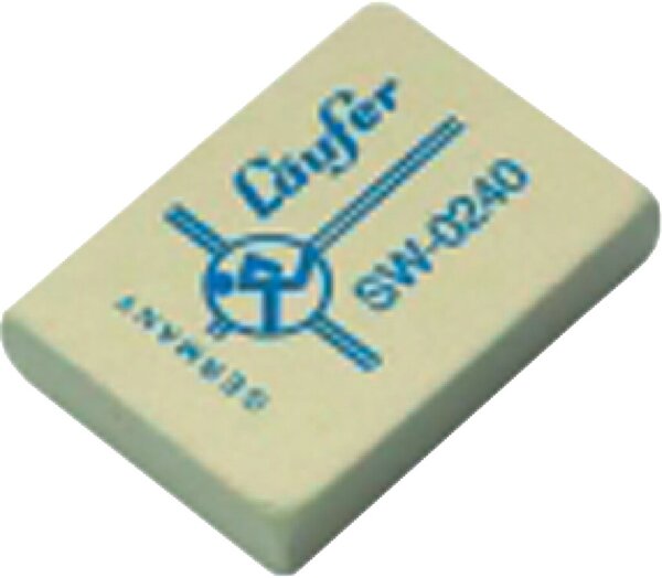 Radierer SW-0220, für Bleistifte/Farbstifte, Kautschuk, 40 x 28 x 7,5 mm, sehr weich, weiß