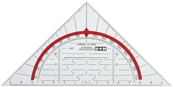 Zeichendreieck, 16 cm, mit umweltfreundlicher Papierhülle