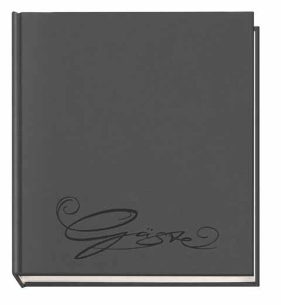 Gästebuch, 205 x 240 mm, mit Farbprägung, grau