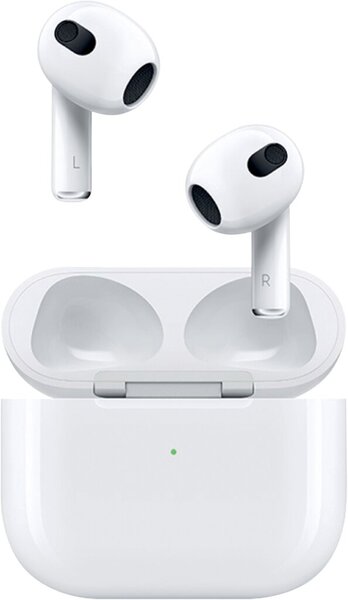 AirPods 3rd Gen. mit Lightning Ladecase weiß, bis zu 6 Std. Wiedergabe mit eine Aufladung