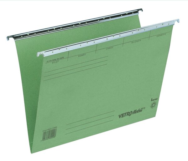 Hängemappe, DIN A4, Spezialkarton 270g/qm, seitlich offen, moosgrün