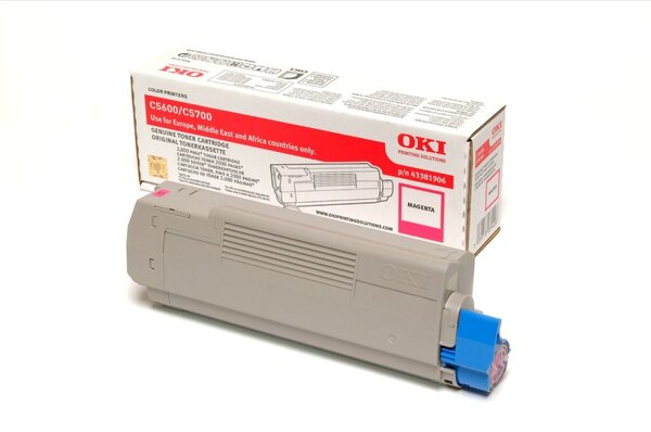 Toner 43381906, für OKI Drucker, ca. 2.000 Seiten, magenta