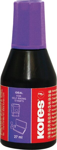 Stempelfarbe ohne Öl, 27 ml, violett, mit Verstreicher