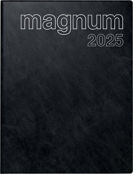 Buchkalender magnum, 18,3 x 24 cm, 1 Woche/2 Seiten, Catana, schwarz