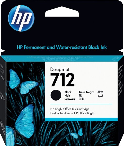 Tintenpatrone 712, für HP Drucker, 80 ml, schwarz