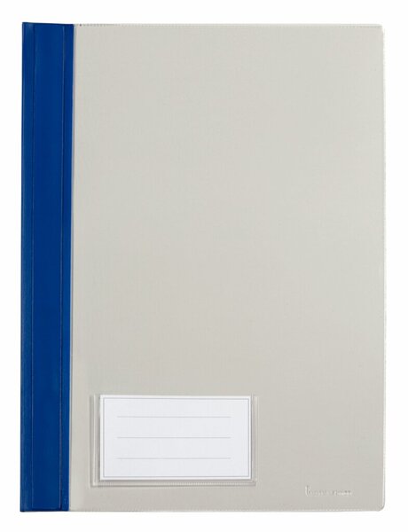 Schnellhefter, DIN A4, Einsteckfach, transparenter Deckel, PVC-Folie, 230 x 315 mm, blau