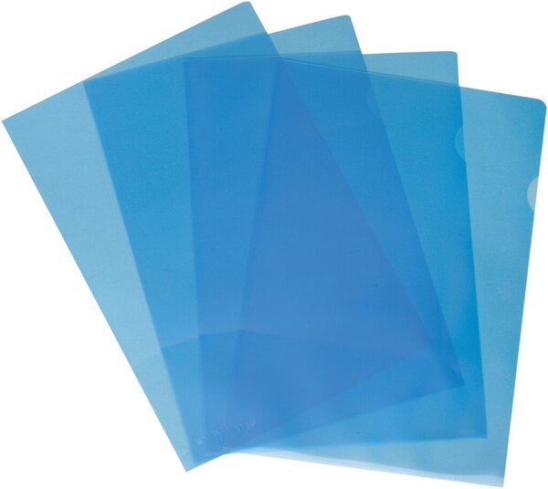 Aktenhülle DIN A4, blau, PP-Folie, 120 my, Oberfläche genarbt