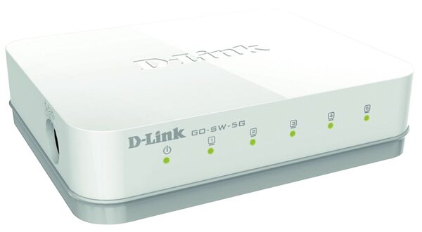 Switch, 5-Port Gigabit Easy Desktop Switch, GO-SW-5G, Anschluss: RJ45, weiß