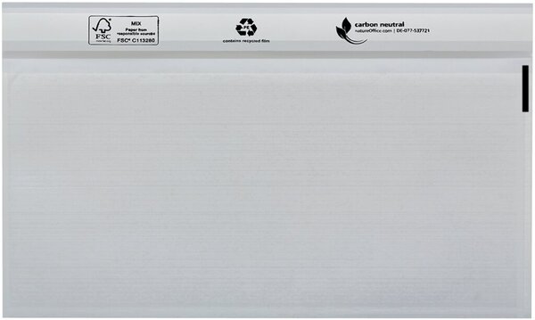 UNIPACK Begleitpapiertasche DIN Lang, ohne Druck, transparent, Oberfolie: LDPE 40 my, 250 Stück