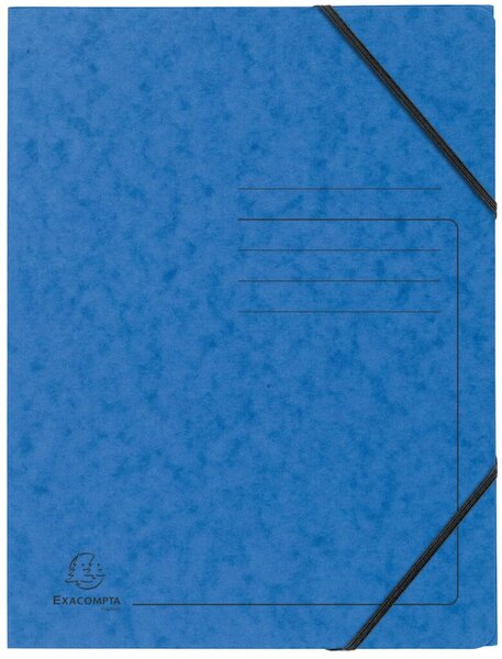 Eckspanner, DIN A4, ohne Klappen, Gummizugband, Colorspan, einfache Handhabung, blau
