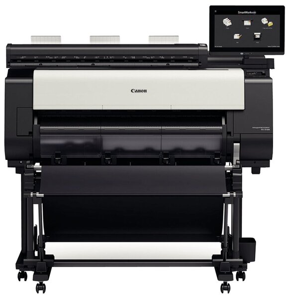 Großformatdrucker imagePrograf TX-3100 MFP Z36, DIN A0, 91,4 cm, Randlos Druck (nur Rolle), 5 Tinten (je 1x MBK,BK,C,M,Y), Druckgeschwindigkeit: A0 - 1:04 Minute, 2400 x 1200 dpi, 128 GB Speicher, Druckersprache: HP-GL/2, HP RTL, PDF, JPEG, USB 3.0, LAN, 