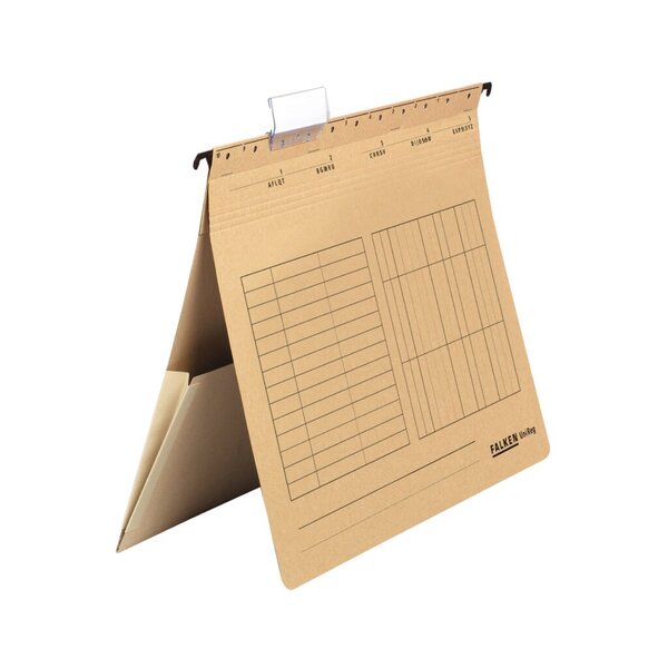 Hängehefter UniReg, DIN A4, kaufmännische Heftung, 230g/qm Kraftkarton, Tasche, braun