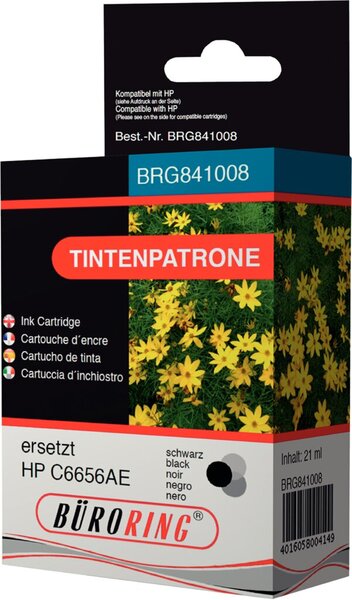 Tintenpatrone, ersetzt HP C6656A, ca. 525 Seiten, schwarz