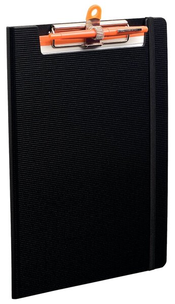 Klemmbrett Exaboard, für DIN A4, aus Polypropylen, 400g/qm, 23,5 x 33,5 cm, mit Gummizug, schwarz