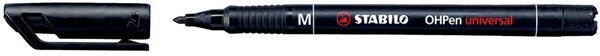 Folienstift OHPen universal, Strichstärke M - 1 mm, permanent/wasserfest, nachfüllbar, schwarz