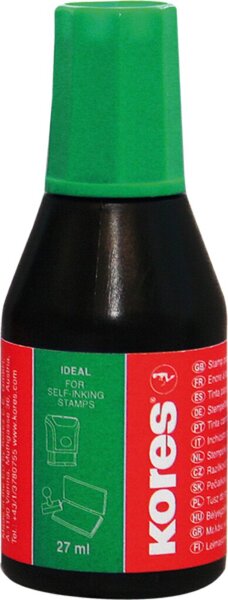 Stempelfarbe ohne Öl, 27 ml, grün, mit Verstreicher