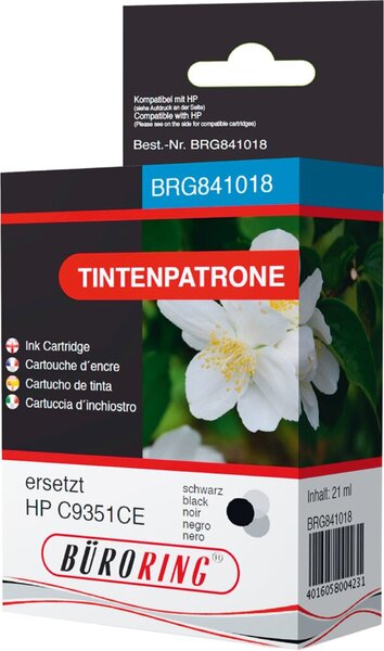 Tintenpatrone, ersetzt HP C9351CE, ca. 505 Seiten, schwarz