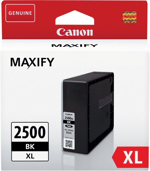 Tintenpatrone PGI-2500XLBK, für Canon Drucker, ca. 2.500 Seiten, schwarz