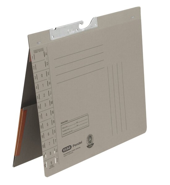 Pendelhefter DIN A4, 320g/qm, Behördenheftung, Dehntasche, grau