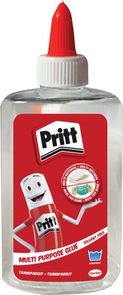 Alleskleber Pritt, transparent trocknend, Flasche, 145 g