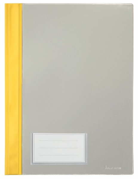 Schnellhefter, DIN A4, Einsteckfach, transparenter Deckel, PVC-Folie, 230 x 315 mm, gelb