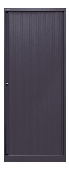 Rollladenschrank EuroTambour, (H x B x T) 1980 x 800 x 430 mm, 5 Ordnerhöhen, Korpus/Rollladen schwarz/schwarz