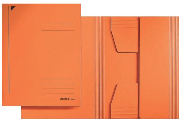 Jurismappe, DIN A4, 3 Klappen, Karton 430g/qm, orange