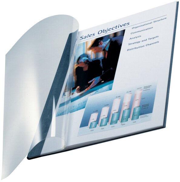 Bindemappen impressBIND Soft Cover für DIN A4, Rücken: 3,5 mm, Vorderseite: PET, für 35 Blatt, Inhalt: 10 Stück