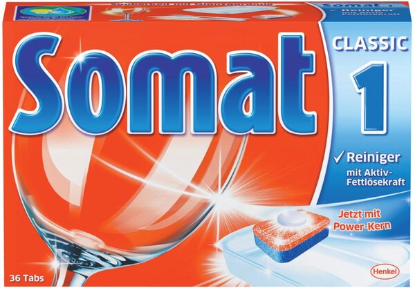 Spülmaschinen-Tabs Somat Tabs, Classic Power, Maschinen-Tabs für Spülmaschinen, 28 Stück