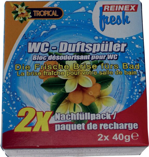 WC-Duftspüler Nachfüllung Tropical, 2er Pack, passend für Duftspüler 1044,1045,10709