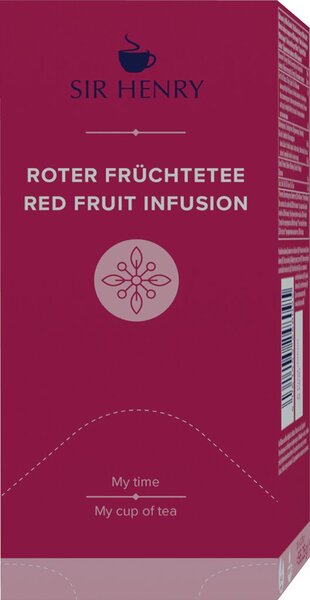 Tee Sir Hennry Rote Früchte, 25 Portionsbeutel á 2,2 g