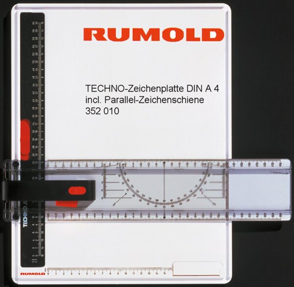 Zeichenplatte Rumold Techno, DIN A4, inkl. Parallel-Zeichenschiene