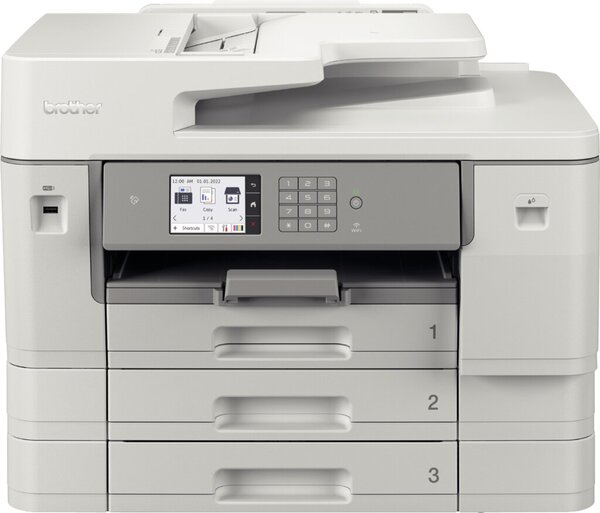 Tinten-Multifunktionsgerät DIN A3, MFC-J6957DW, 4-in-1, Drucker, Kopierer, Scanner, Fax Vollduplex-Funktion bis A3, LAN, WLAN, USB2.0 Hi-Speed
