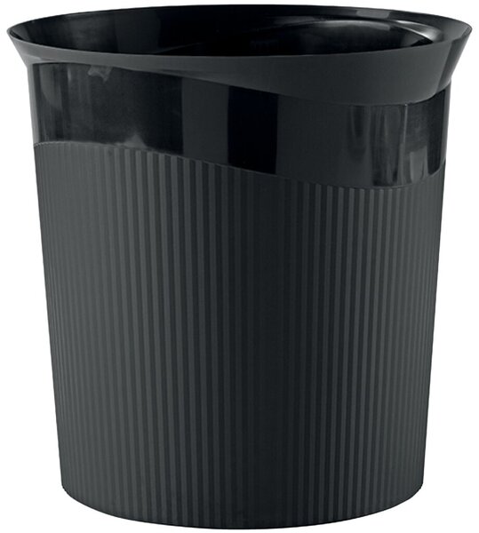 Papierkorb Re-LOOP, schwarz, 13 Liter, Höhe 287 mm