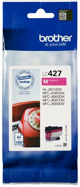 Tintenpatrone LC-427M, für Brother Drucker, ca. 1.500 Seiten, magenta