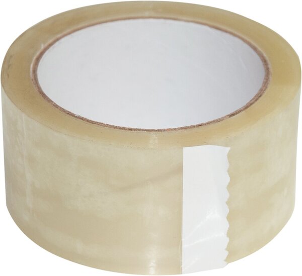 Packband, 50 mm x 66 m, transparent, PP-Folie, Abrollgeräuschen: leise, Stange à 6 Rollen