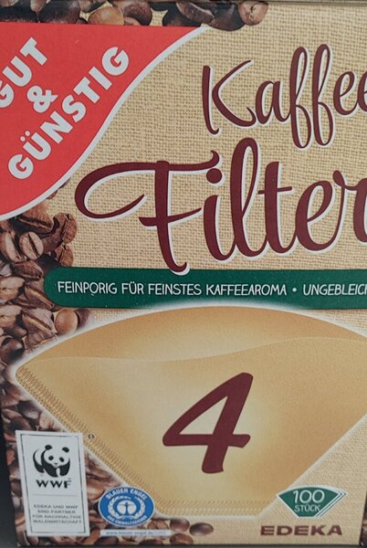 Filtertüten #4, braun, ungebleicht, praktische Öffnungshilfe, 100er Pack