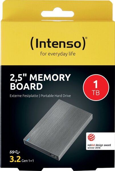Externe Festplatte 2,5", USB 3.0, 1TB, Aluminium, anthrazit