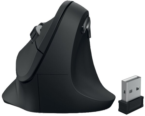 Funkmaus EMW-500L, vertikal, ergonomisch, 6 Tasten
