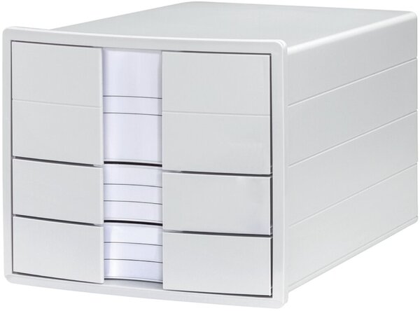 Schubladenbox IMPULS, 3 Schübe, geschlossen, 2 Standard Schübe, 1hohe Schublade , weiß/weiß, (H x B x T) 235 x 280 x 368 mm