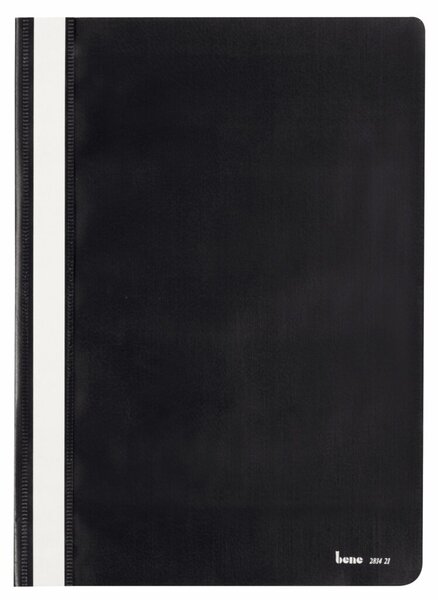 Schnellhefter, DIN A4, dokumentenecht, PP-Folie, transparenter Deckel, 230 x 310 mm, schwarz